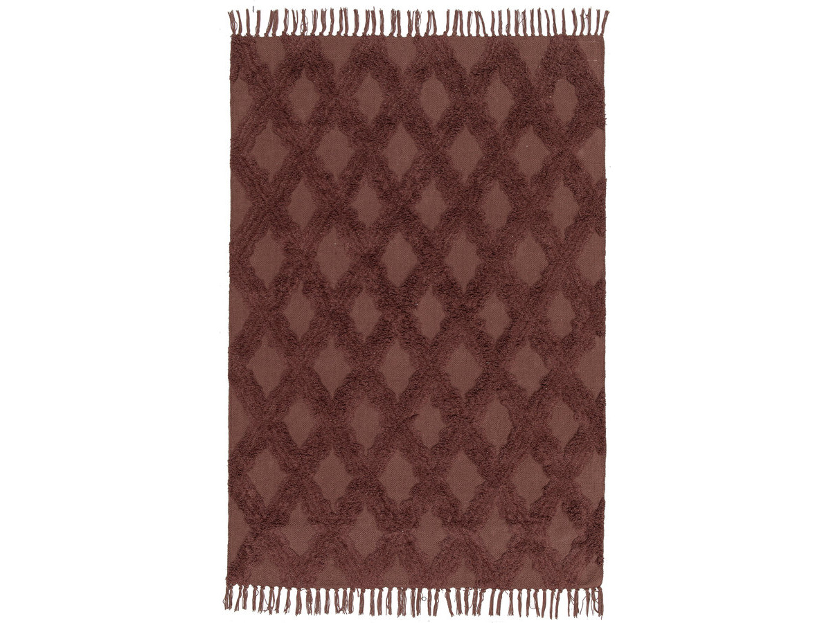 Tapis lavable à poils courts AMONI motif graphique