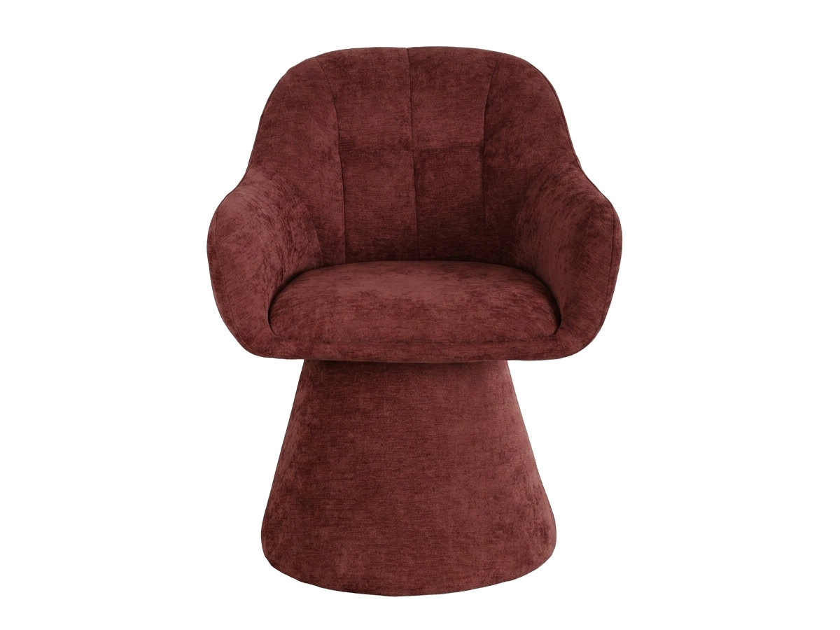chaise pivotante kim tissu texturé de couleur rouge