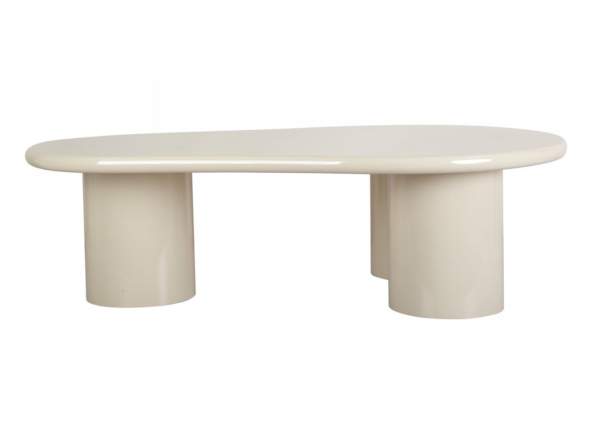 Table basse organique 120 cm CAMI beige — vue 3