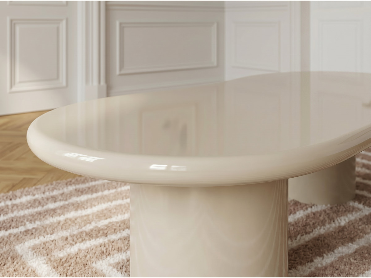 Table basse organique 120 cm CAMI beige — vue 5