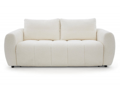 Canapé droit convertible ouverture express 3 places FUJI tissu bouclette