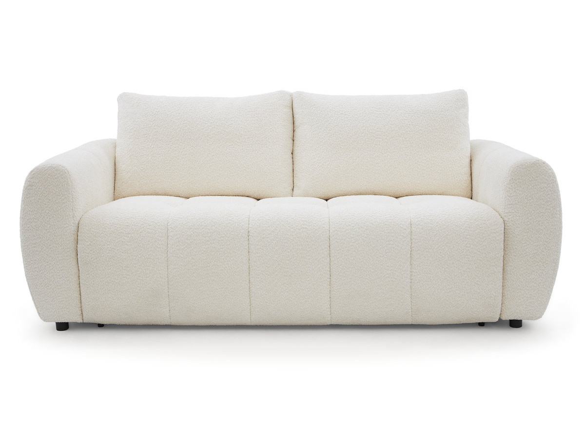 3-osobowa prosta sofa rozkładana FUJI z gładkiej tkaniny