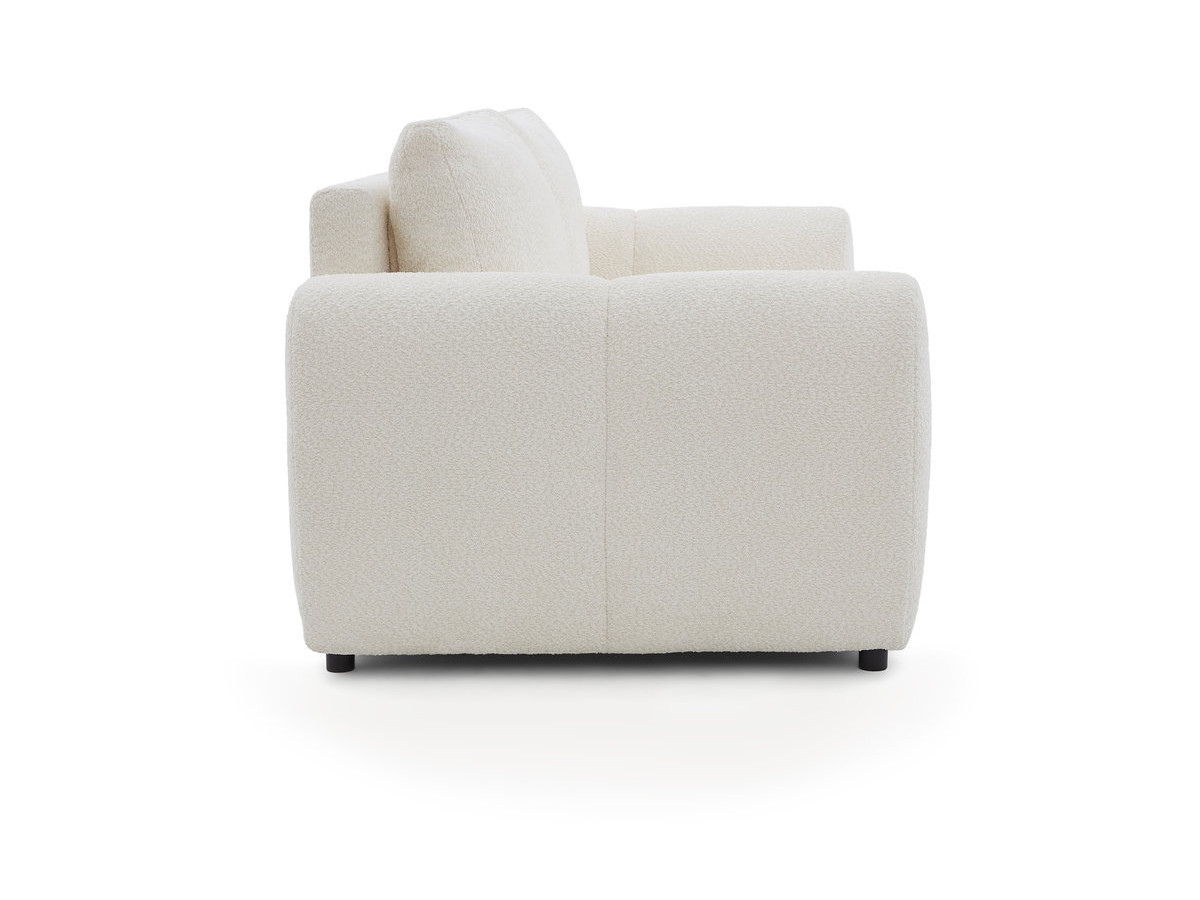Canapé droit convertible ouverture express 3 places FUJI  tissu bouclette