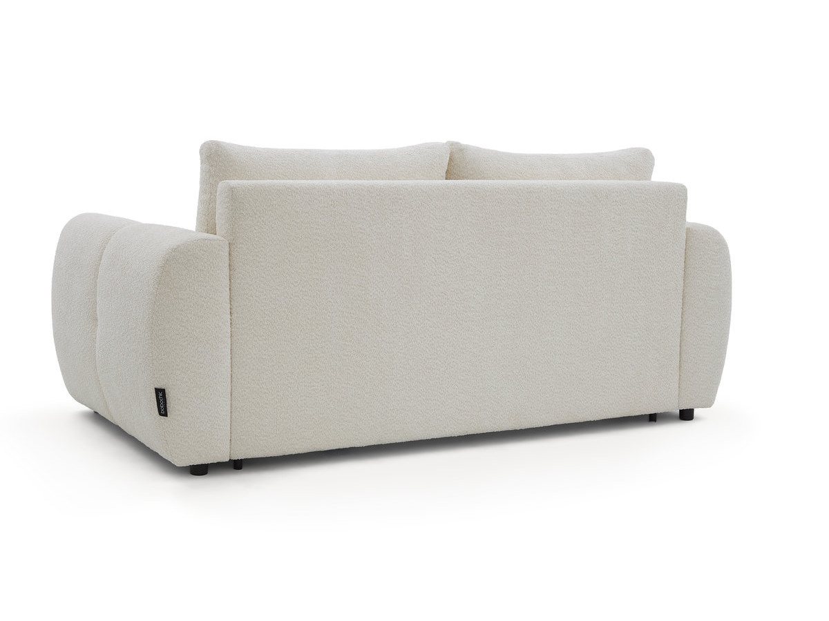 Canapé droit convertible ouverture express 3 places FUJI  tissu bouclette