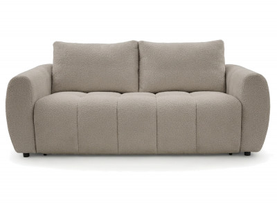 Canapé droit convertible ouverture express 3 places FUJI tissu bouclette