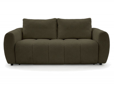 Canapé droit convertible ouverture express 3 places FUJI tissu bouclette