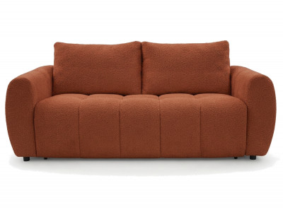 Canapé droit convertible ouverture express 3 places FUJI tissu bouclette