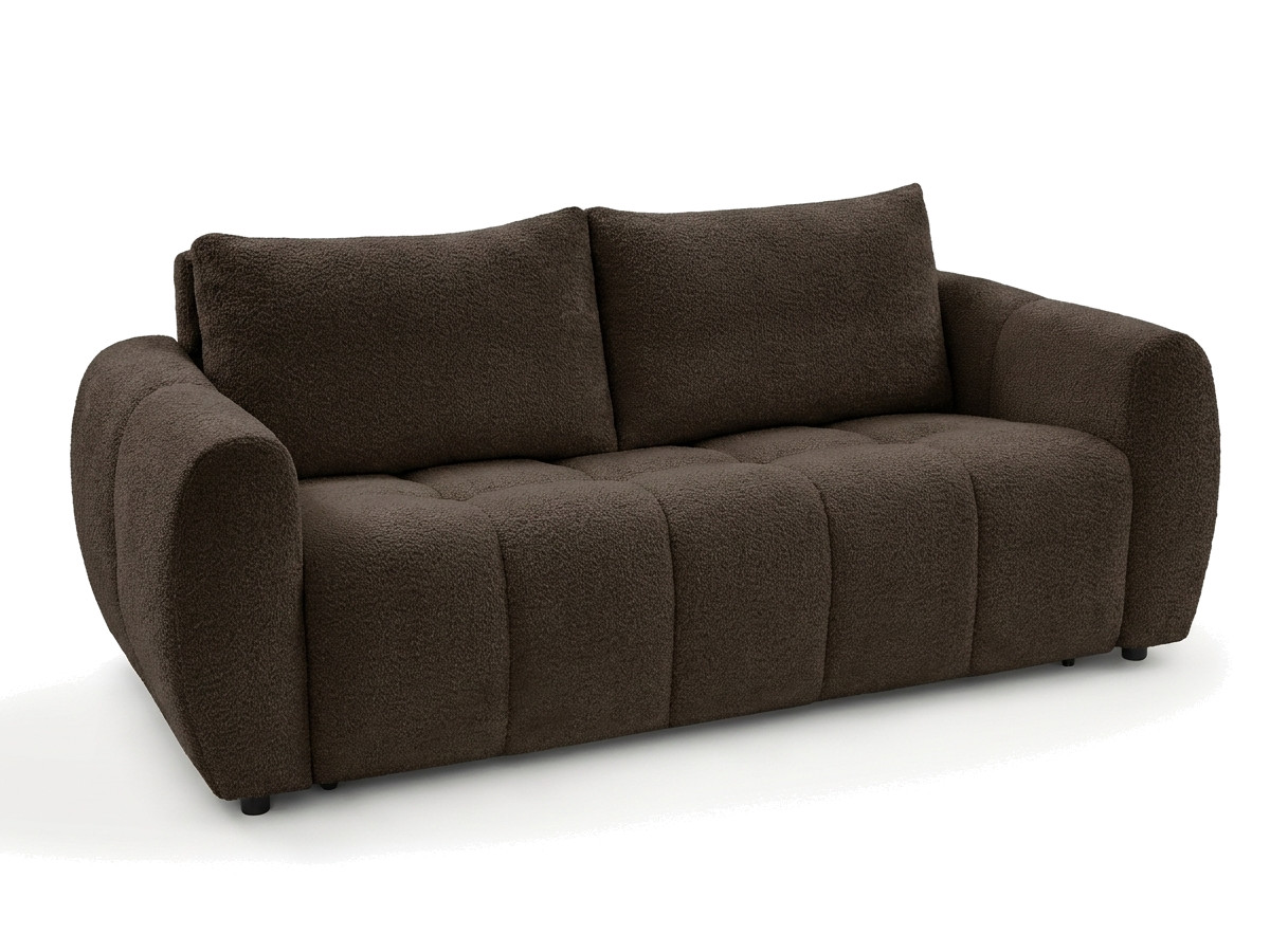 Sofa rozkładana z systemem włoskim 3-osobowa FUJI tkanina bukla