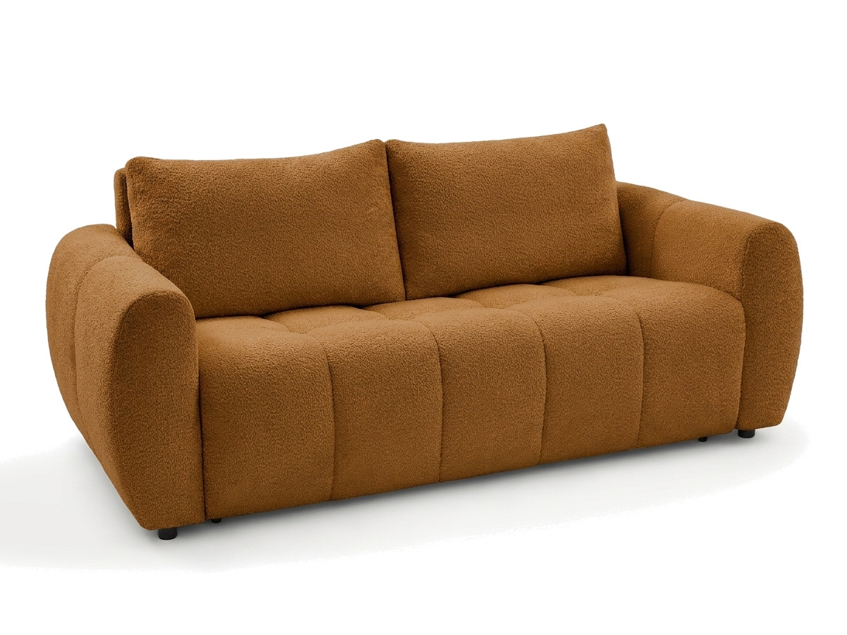 Sofa rozkładana z systemem włoskim 3-osobowa FUJI tkanina bukla