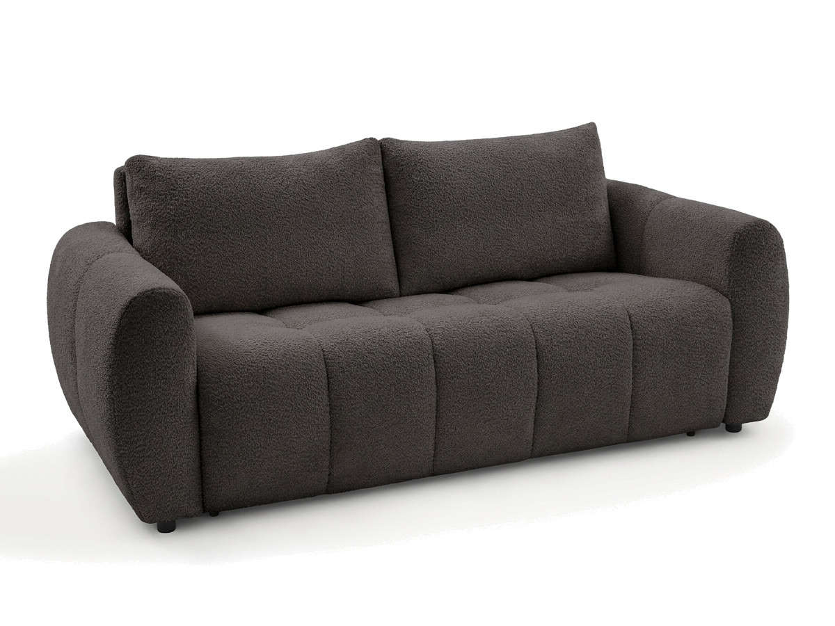 Sofa rozkładana z systemem włoskim 3-osobowa FUJI tkanina bukla