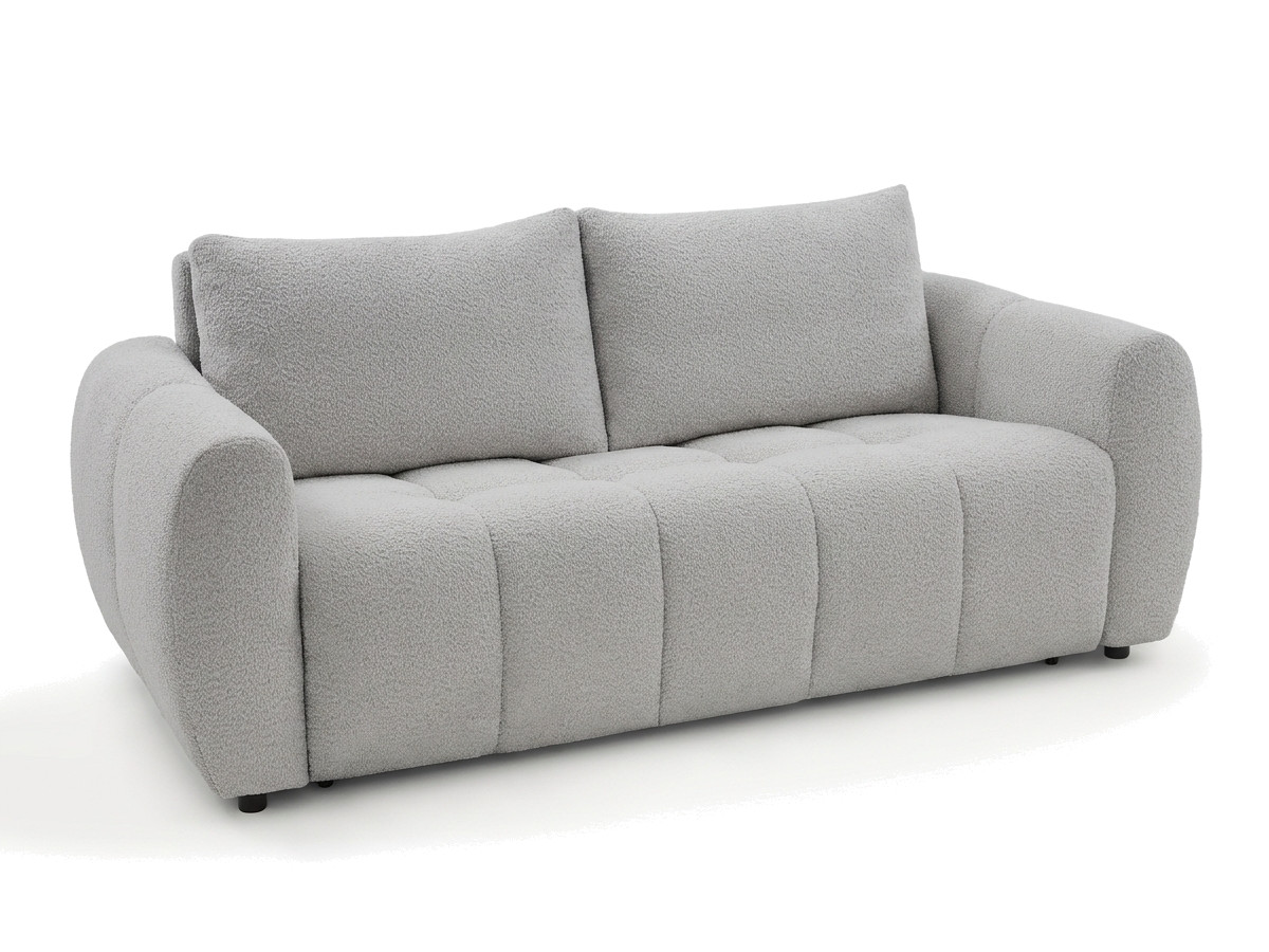 Sofa rozkładana z systemem włoskim 3-osobowa FUJI tkanina bukla