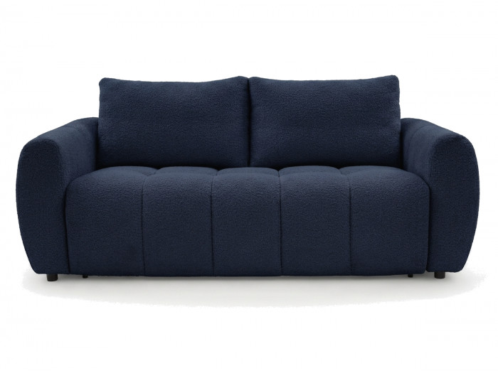 Canapé droit convertible ouverture express 3 places FUJI tissu bouclette