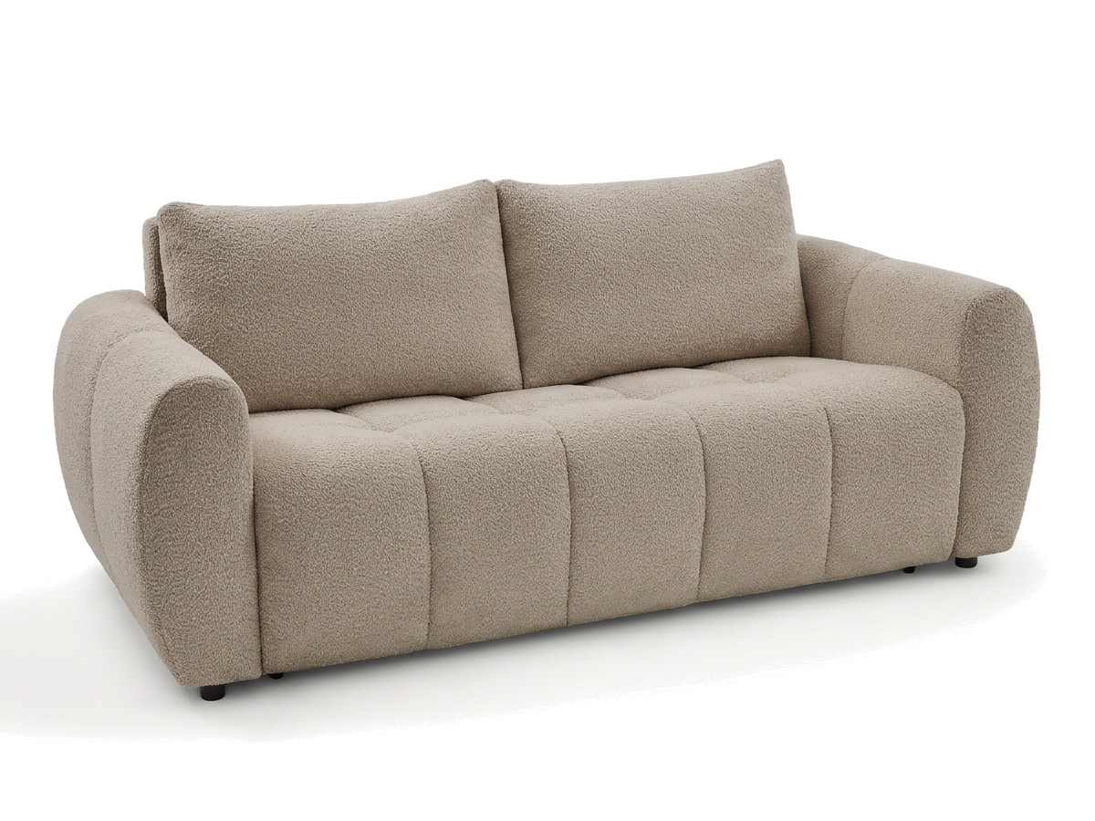 Sofa rozkładana z systemem włoskim 3-osobowa FUJI tkanina bukla