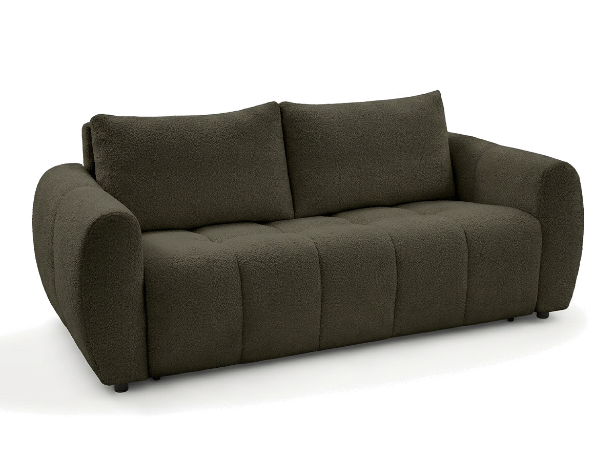 Sofa rozkładana z systemem włoskim 3-osobowa FUJI tkanina bukla