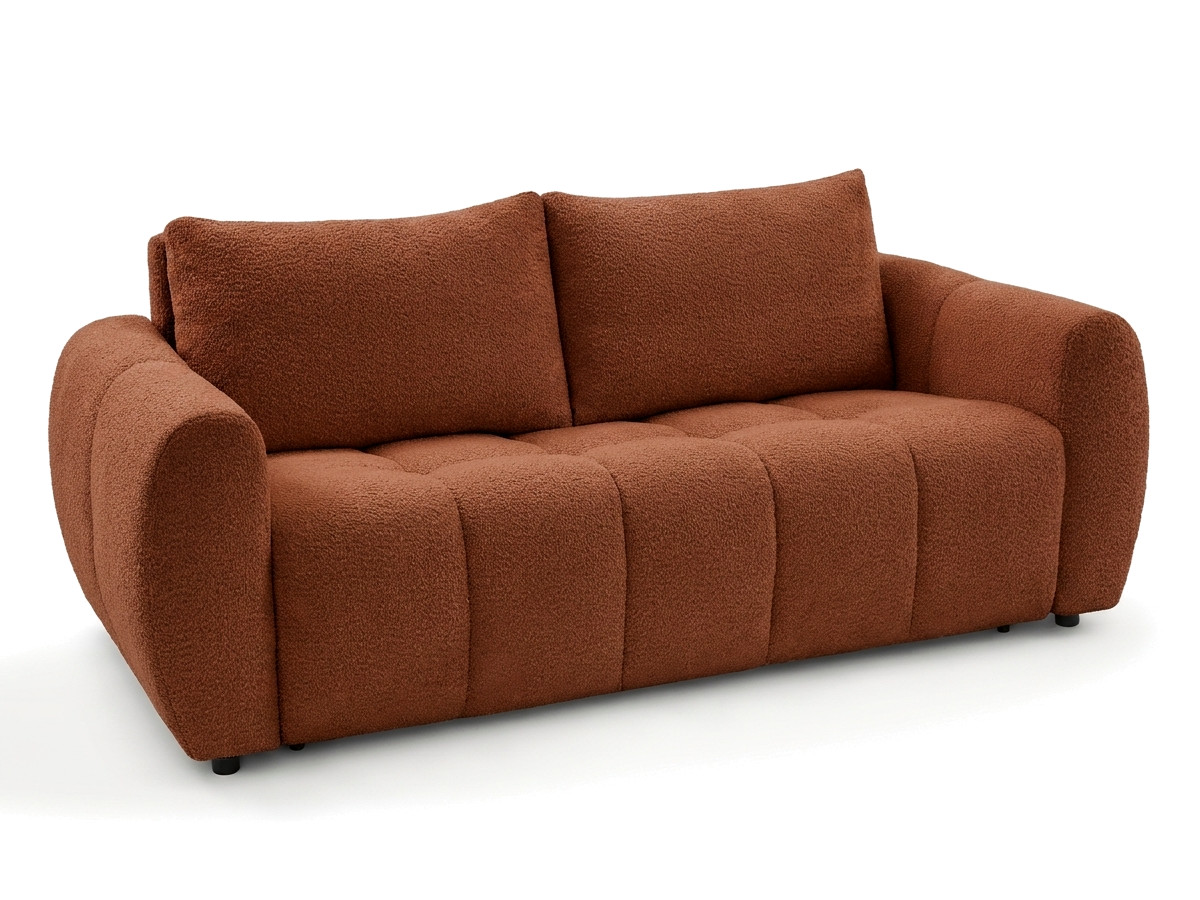 Sofa rozkładana z systemem włoskim 3-osobowa FUJI tkanina bukla
