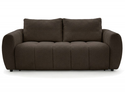 Canapé droit convertible ouverture express 3 places FUJI tissu bouclette