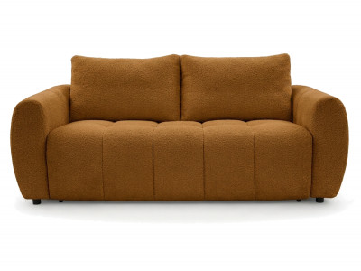Canapé droit convertible ouverture express 3 places FUJI tissu bouclette