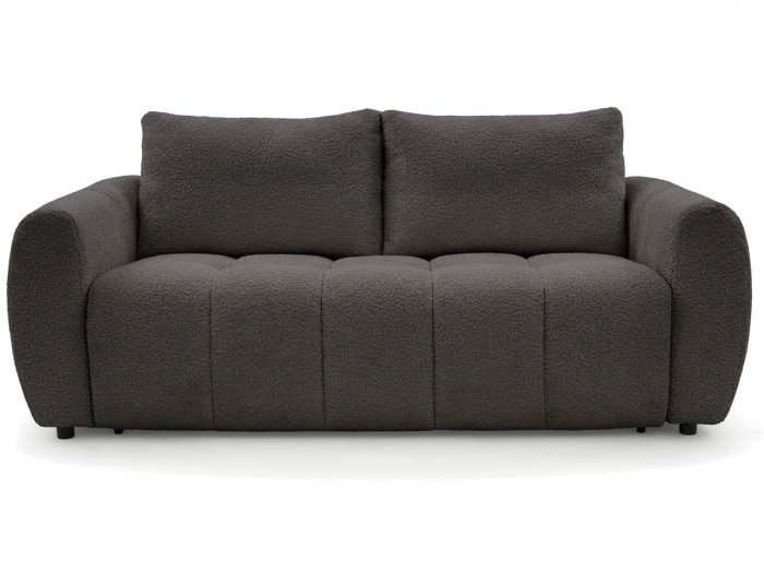 Canapé droit convertible ouverture express 3 places FUJI tissu bouclette