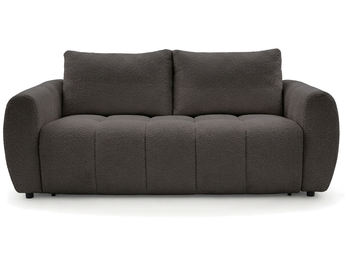 3-osobowa prosta sofa rozkładana FUJI z gładkiej tkaniny
