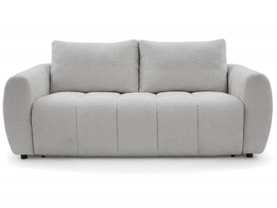 Canapé droit convertible ouverture express 3 places FUJI tissu bouclette