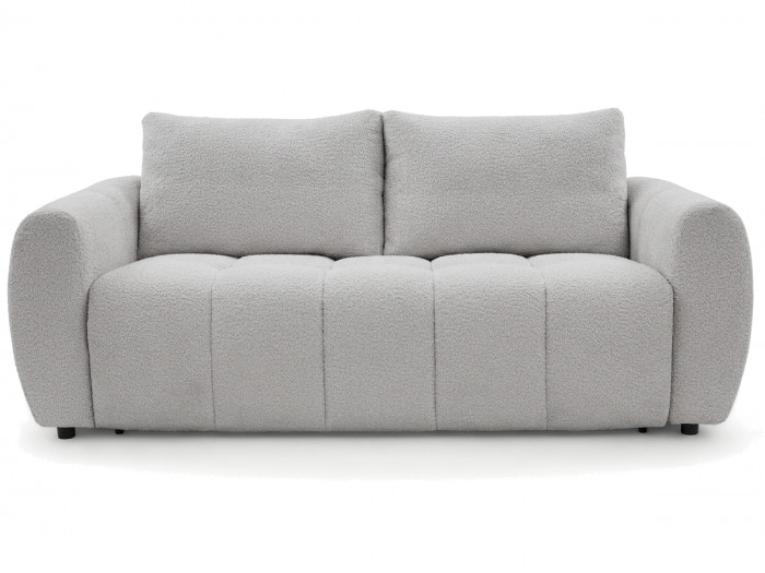 Canapé droit convertible ouverture express 3 places FUJI tissu bouclette