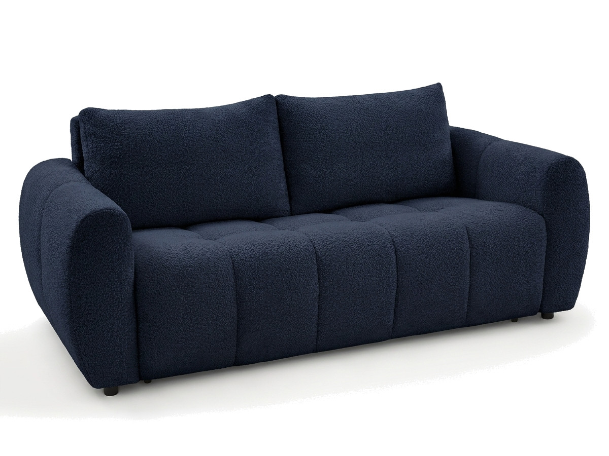 Sofa rozkładana z systemem włoskim 3-osobowa FUJI tkanina bukla