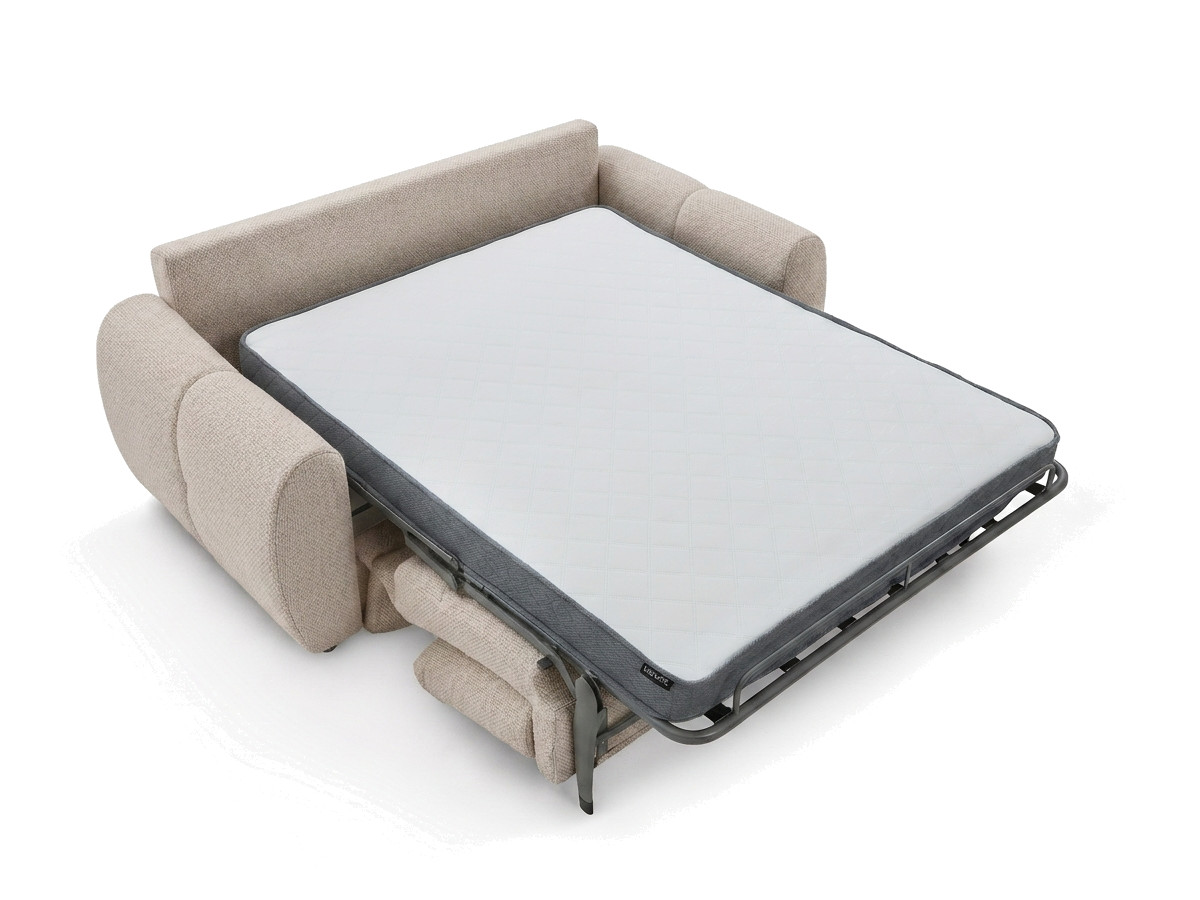 Sofa rozkładana z systemem włoskim 3-osobowa FUJI gładka tkanina