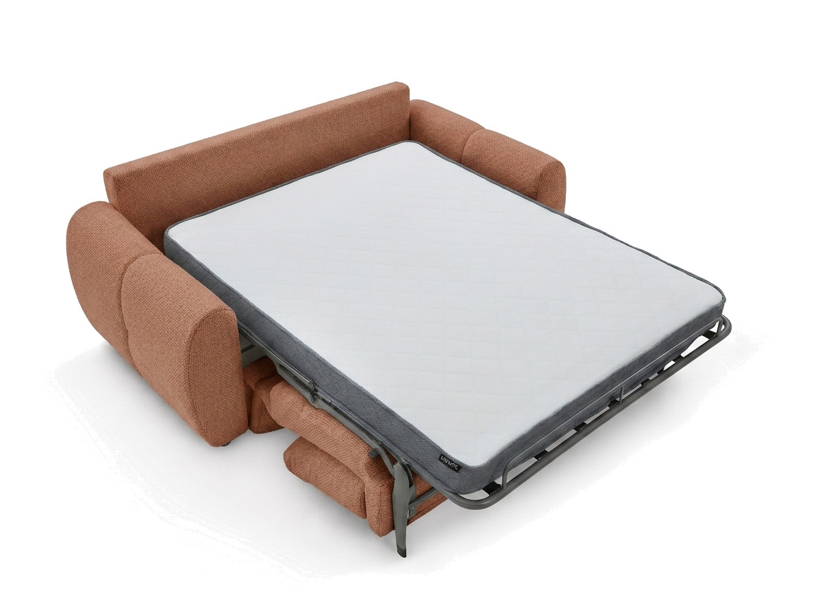 Sofa rozkładana z systemem włoskim 3-osobowa FUJI gładka tkanina