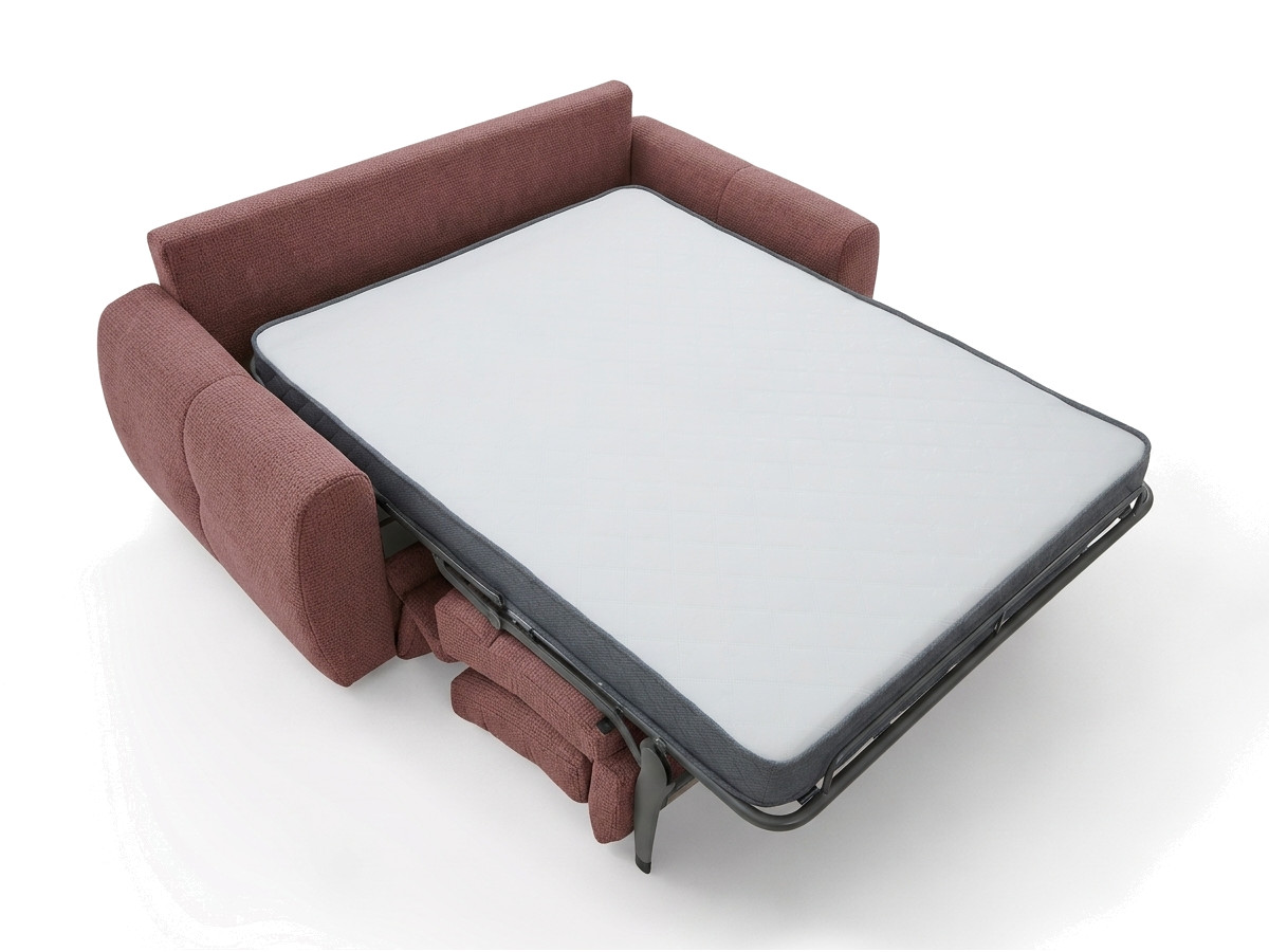 Sofa rozkładana z systemem włoskim 3-osobowa FUJI gładka tkanina