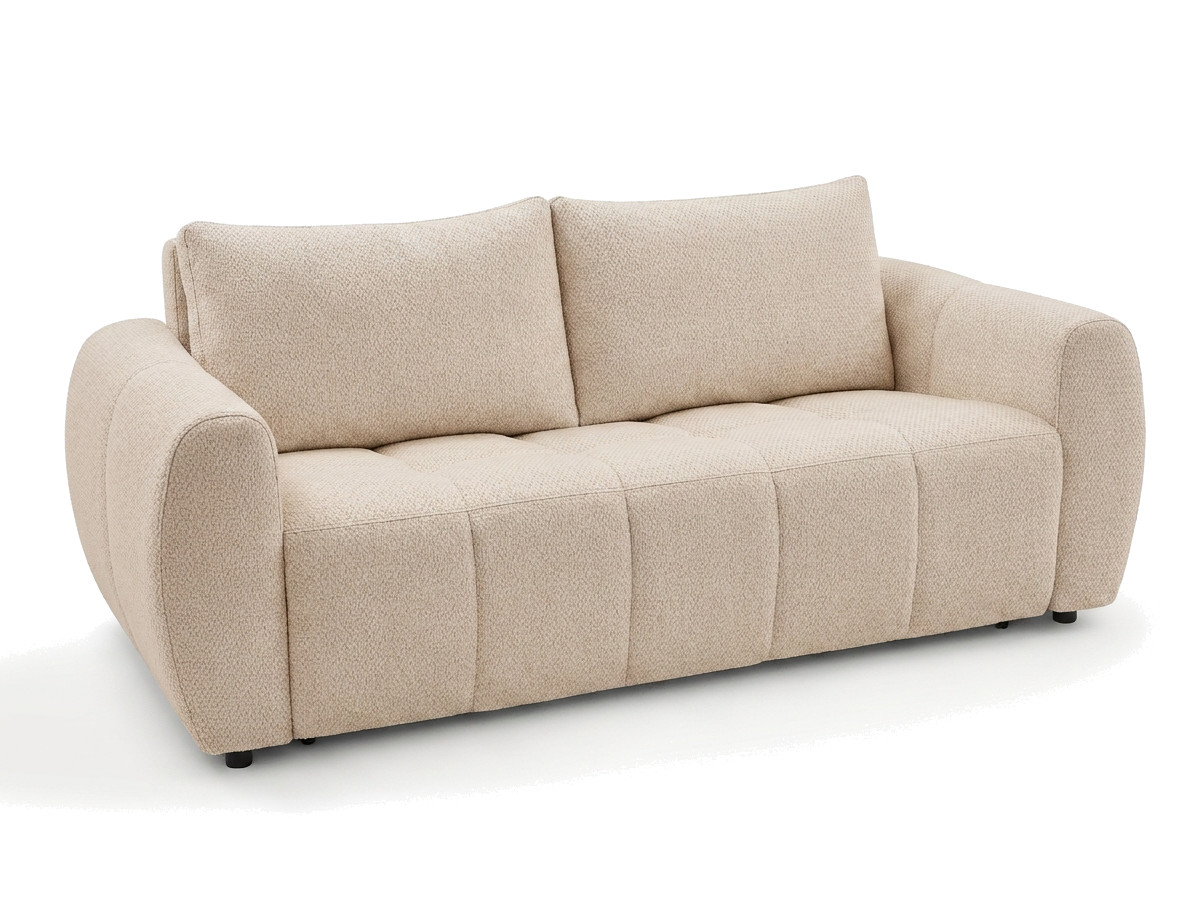 Sofa rozkładana z systemem włoskim 3-osobowa FUJI gładka tkanina