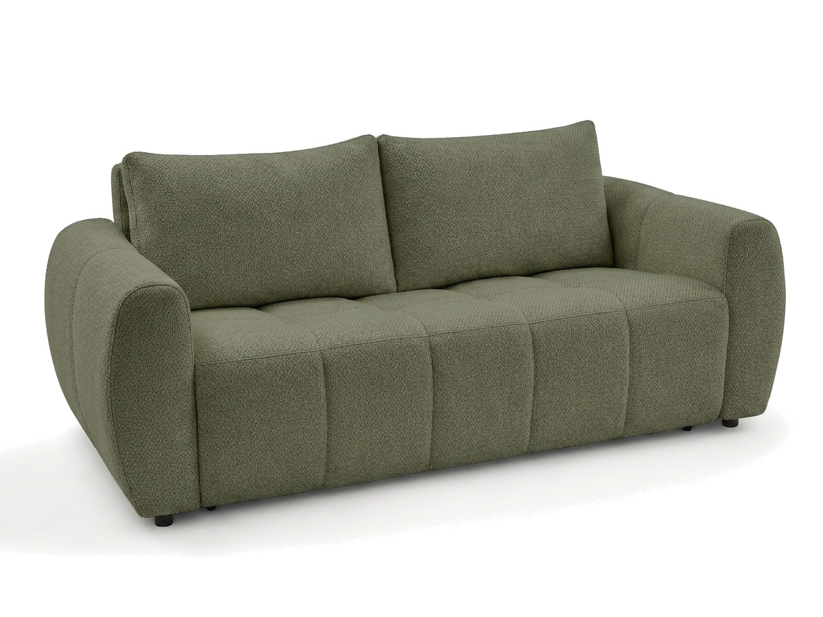 Canapé droit convertible ouverture express 3 places FUJI  tissu chiné