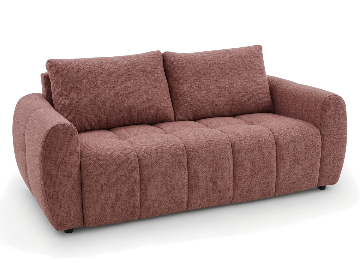 Sofa rozkładana z systemem włoskim 3-osobowa FUJI gładka tkanina