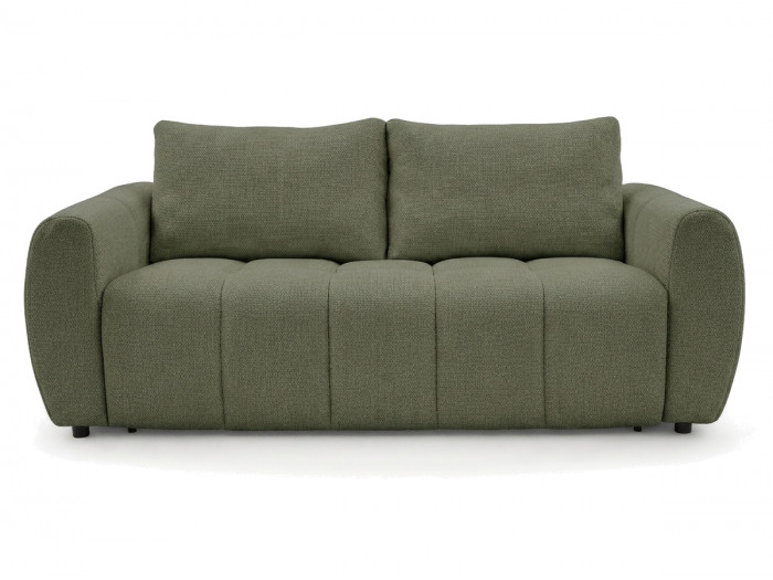 Canapé droit convertible ouverture express 3 places FUJI tissu lisse