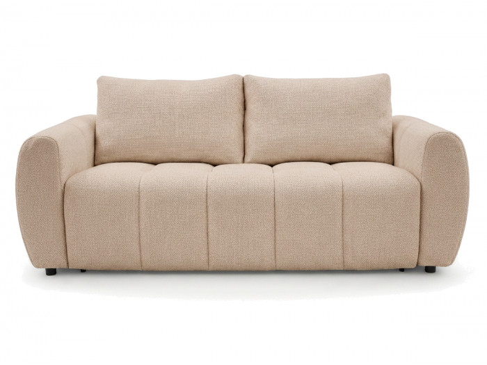 Canapé droit convertible ouverture express 3 places FUJI tissu lisse