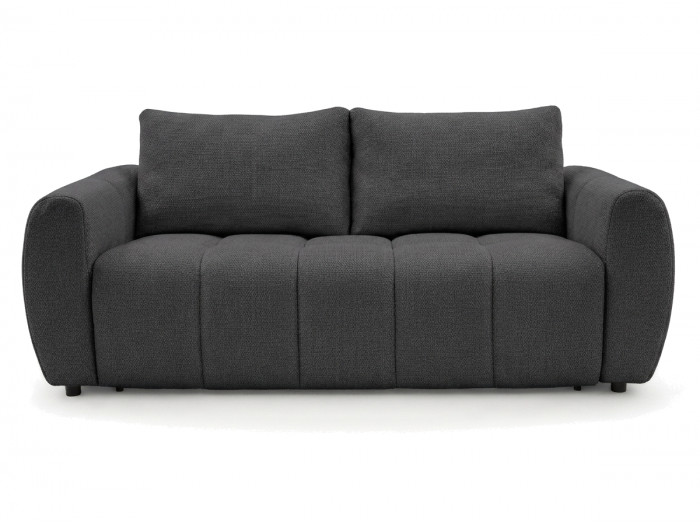 Canapé droit convertible ouverture express 3 places FUJI tissu lisse