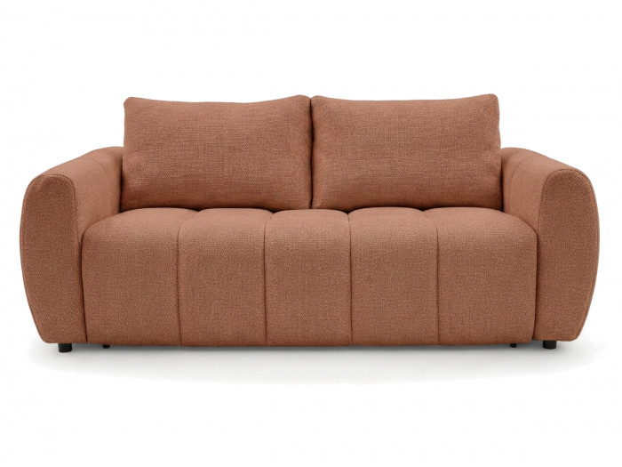Canapé droit convertible ouverture express 3 places FUJI tissu lisse