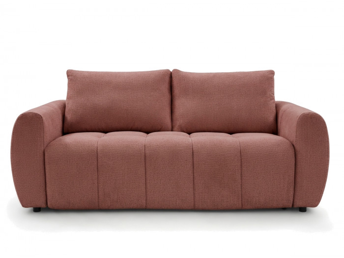 Canapé droit convertible ouverture express 3 places FUJI tissu lisse