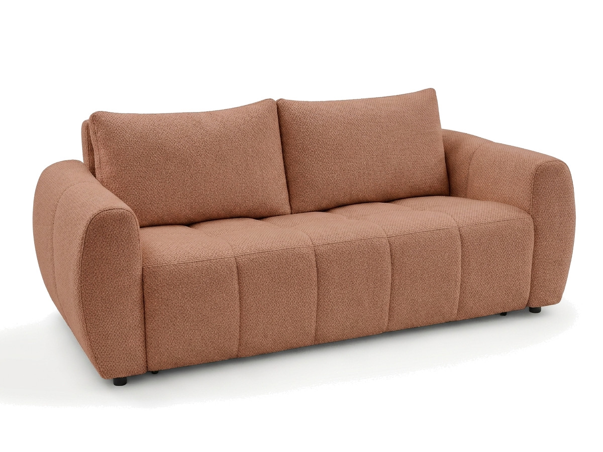 Sofa rozkładana z systemem włoskim 3-osobowa FUJI gładka tkanina