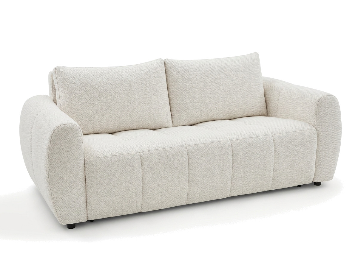 Canapé droit convertible ouverture express 3 places FUJI  tissu chiné