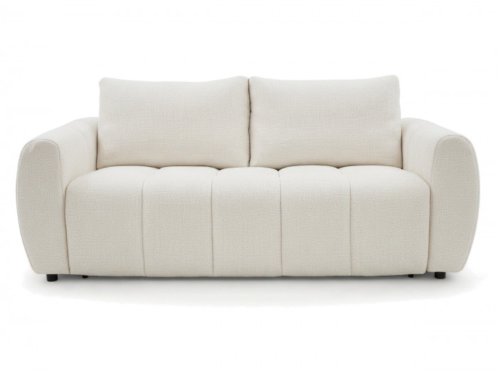 Canapé droit convertible ouverture express 3 places FUJI tissu lisse