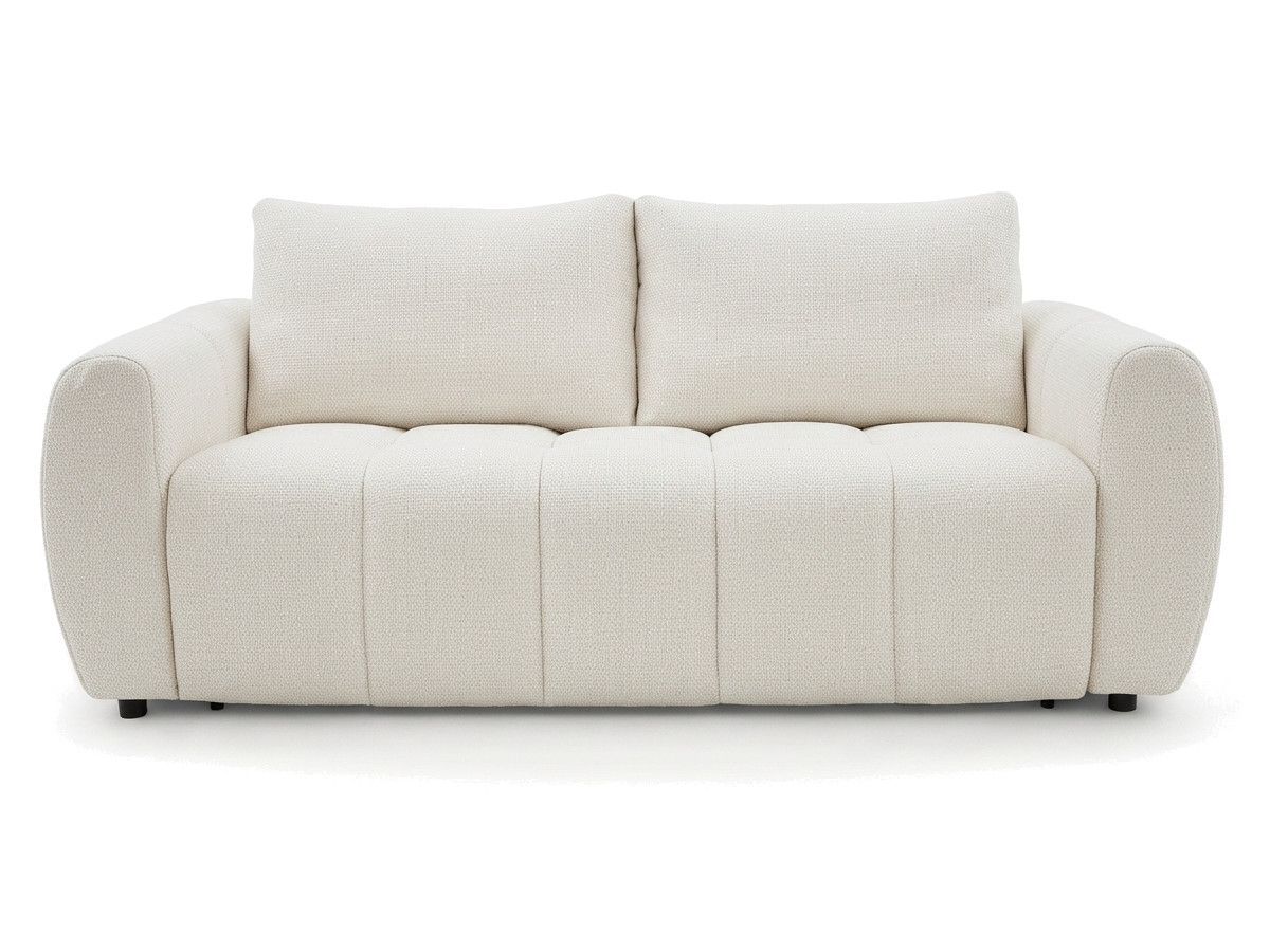 Canapé droit convertible ouverture express 3 places FUJI  tissu chiné