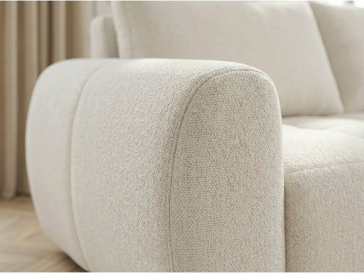 Canapé droit convertible ouverture express 3 places FUJI  tissu chiné