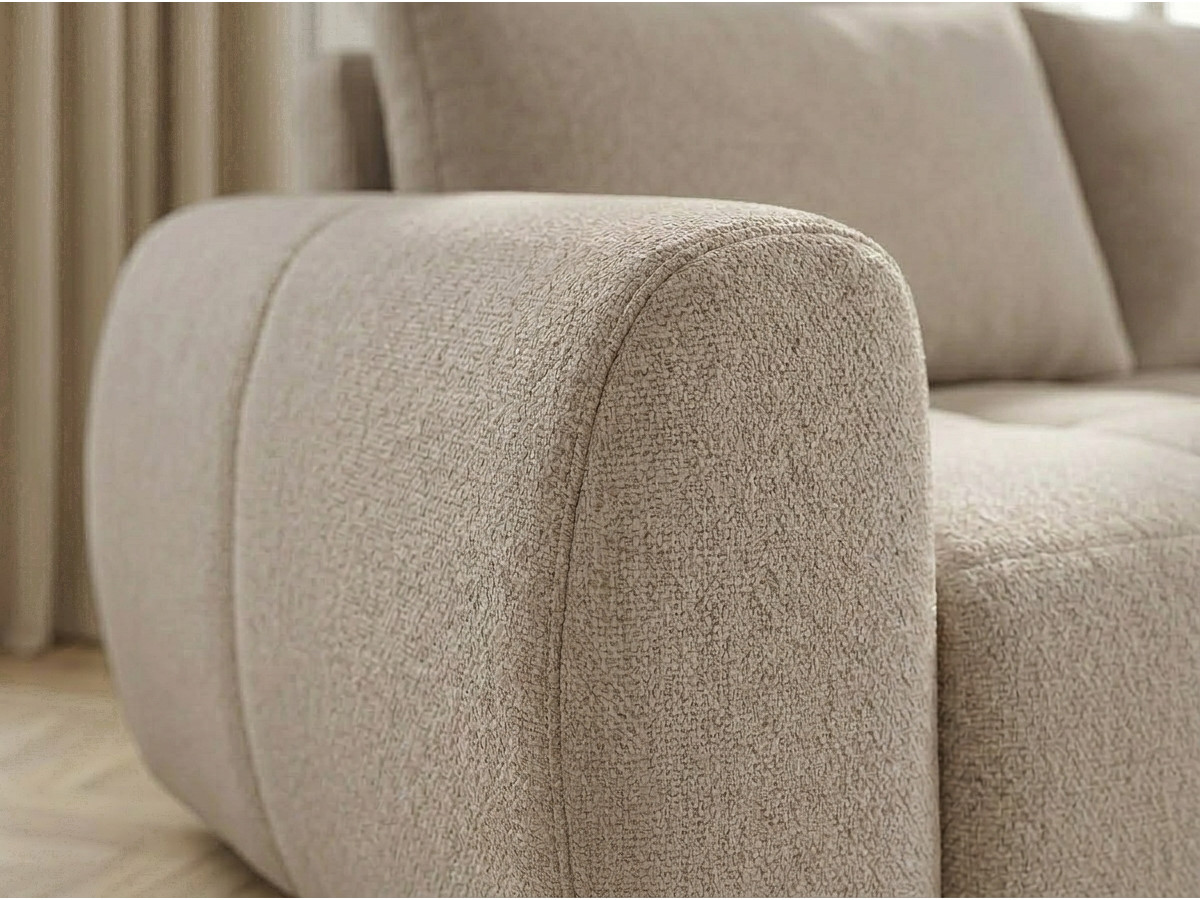 Canapé droit convertible 3 places FUJI chiné beige — vue 6