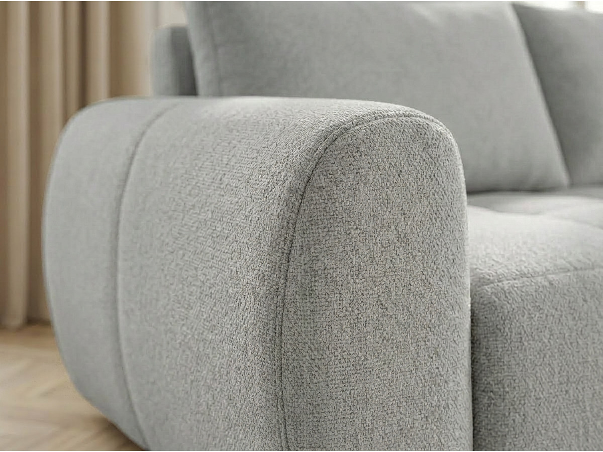 Sofa rozkładana z systemem włoskim 3-osobowa FUJI gładka tkanina
