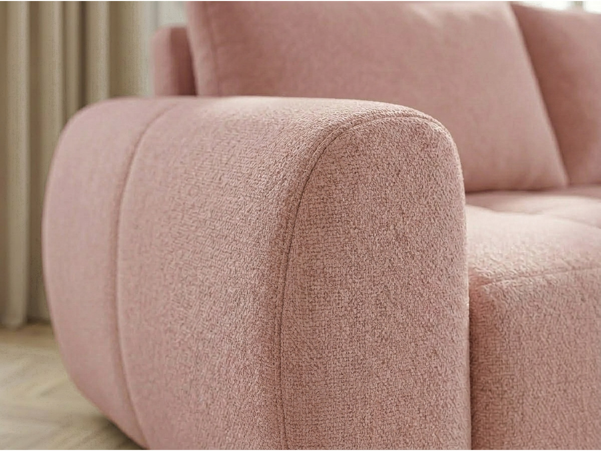Sofa rozkładana z systemem włoskim 3-osobowa FUJI gładka tkanina