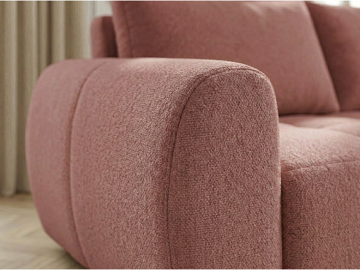 Sofa rozkładana z systemem włoskim 3-osobowa FUJI gładka tkanina