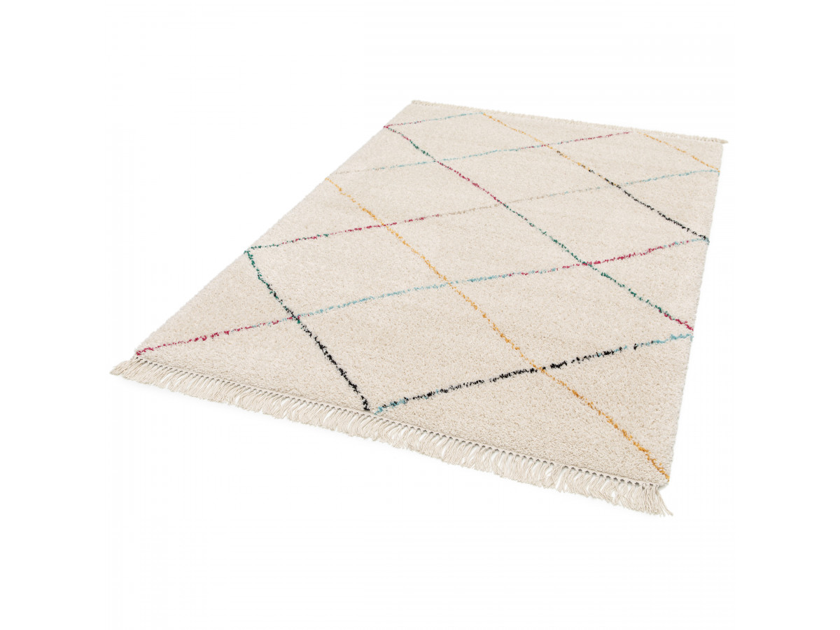Tapis poils longs LISE motif graphique