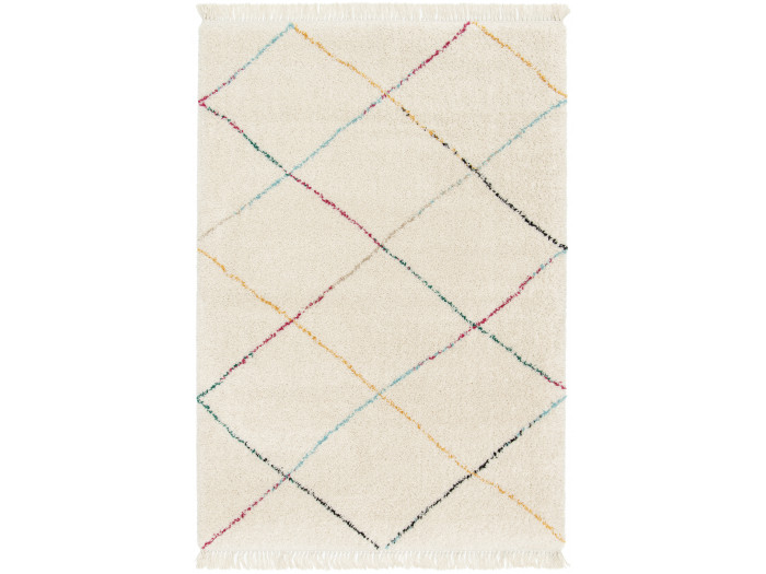 Tapis poils longs LISE motif graphique