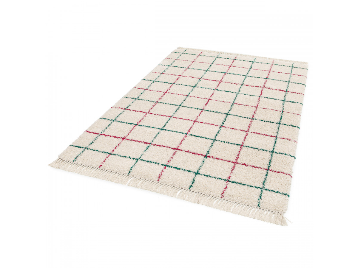 Tapis poils longs GOZA motif graphique