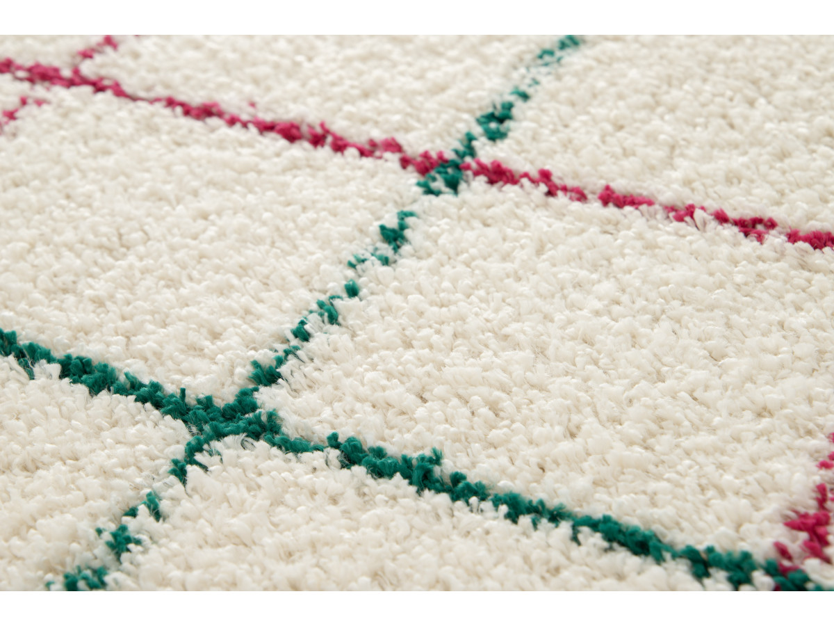 Tapis poils longs GOZA motif graphique